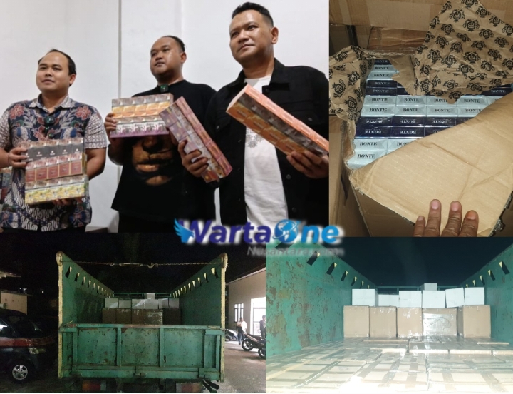 Polres Belitung Bersama Bea Cukai Tanjungpandan Berhasil Amankan 1 Truck Berisi Ratusan Dus Rokok Ilegal