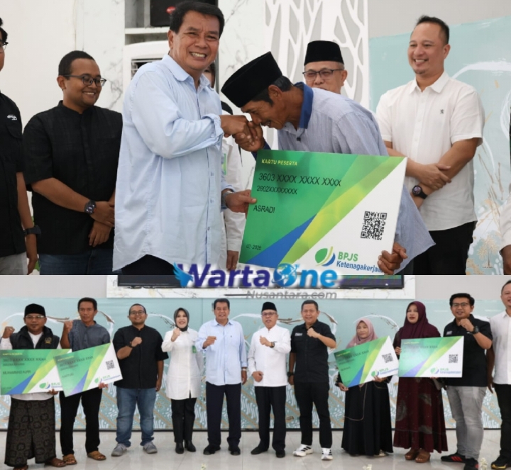 Bupati Tangerang Serahkan Bantuan BPJS Ketenagakerjaan kepada 500 Guru Ngaji Wilayah Pantura