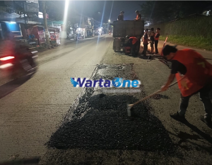 DBMSDA Kabupaten Tangerang Bergerak Cepat, Pemeliharaan Jalan di Pasar Kemis Dimulai