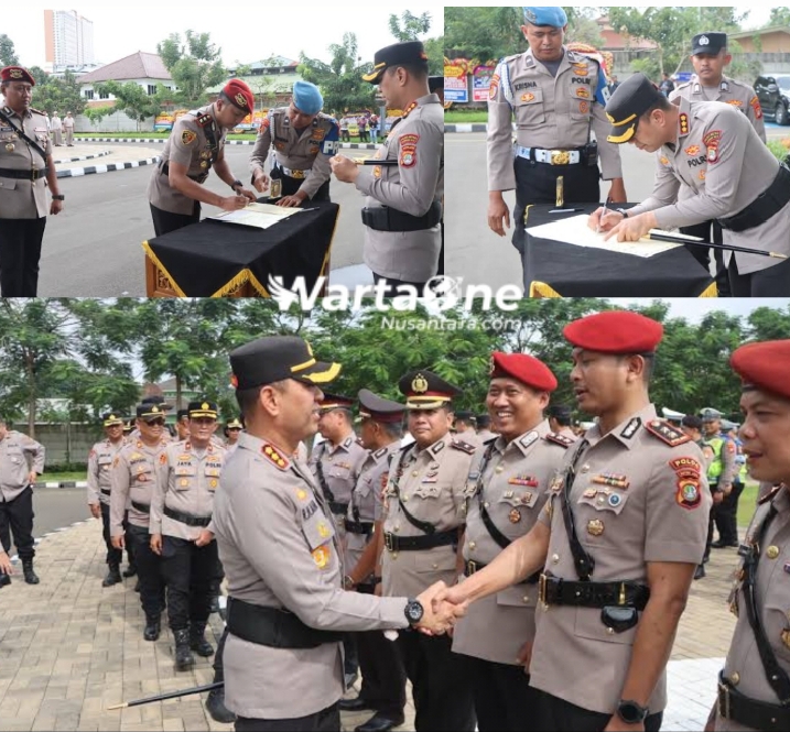 Kapolres Metro Tangerang Kota Pimpin Sertijab 7 Pejabat Utama dan Kapolsek Jajaran