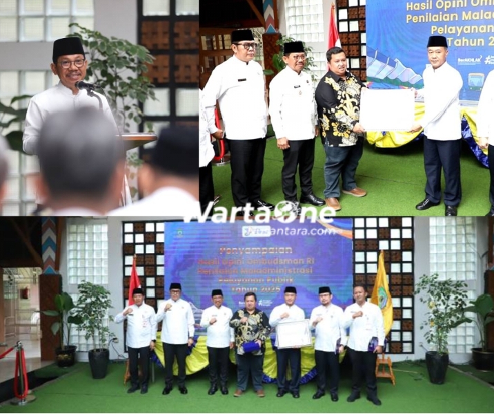 Satu-satunya di Banten, Instansi Pemkot Tangerang Terima Penghargaan Opini Ombudsman Pelayanan Publik Sangat Baik