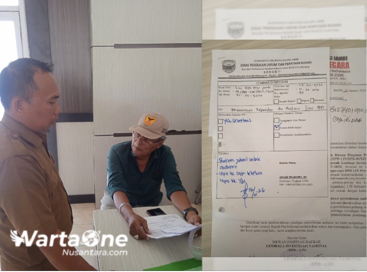 PUPR Kab. Muaro Jambi Belum Tindak Lanjuti Terkait Surat Pemberitahuan Keberadaan dan Audensi DPD LIN Provinsi Jambi