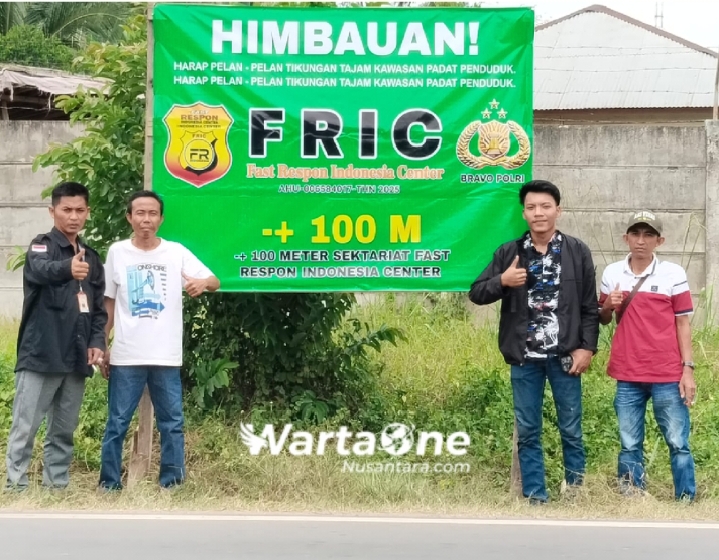 FRIC Kabupaten Musi Banyuasin Pasang Himbauan Keselamatan Berkendara, Selamatkan Nyawa Wujud Semangat Kemerdekaan