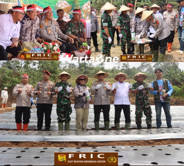 Dukung Ketahanan Pangan dan Peningkatan Produktivitas Pertanian, Polres Kuningan Gerakkan Tanam Bawang Putih