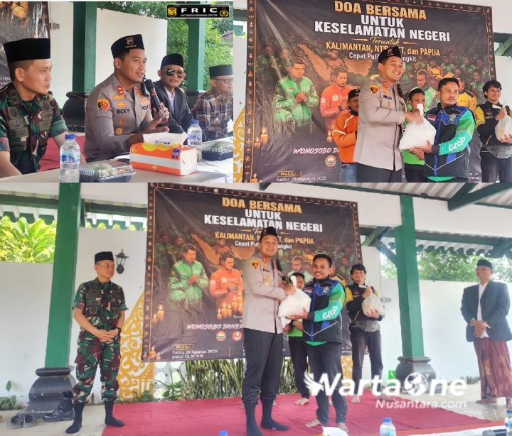 Kapolres Wonosobo Bersama 120 Driver Ojol Doa Bersama untuk Keselamatan Negeri
