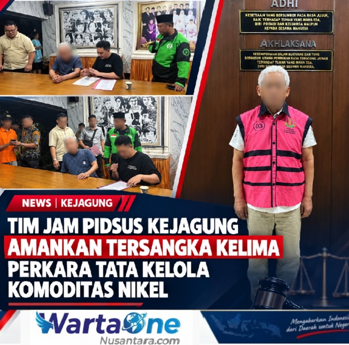 Tim Jam Pidsus Kejagung Amankan Tersangka Kelima Perkara Tata Kelola Komoditas Nikel