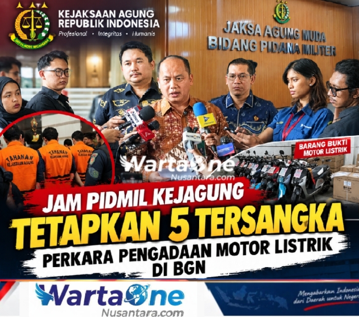 Jam Pidmil Kejagung Tetapkan 5 Tersangka Perkara Pengadaan Motor Listrik di BGN