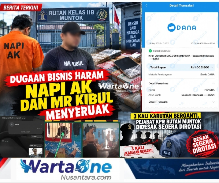 Cegah Tragedi Lapas Cibinong Terulang, Rutan Kelas IIB Muntok Didesak Bersih-Bersih Internal Usai Foto Transaksi Beredar