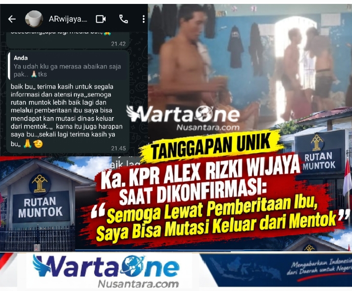 Tanggapan Unik Ka. KPR Kelas IIB Muntok Saat Dikonfirmasi: Semoga Lewat Pemberitaan Ibu, Saya Bisa Mutasi Keluar dari Mentok