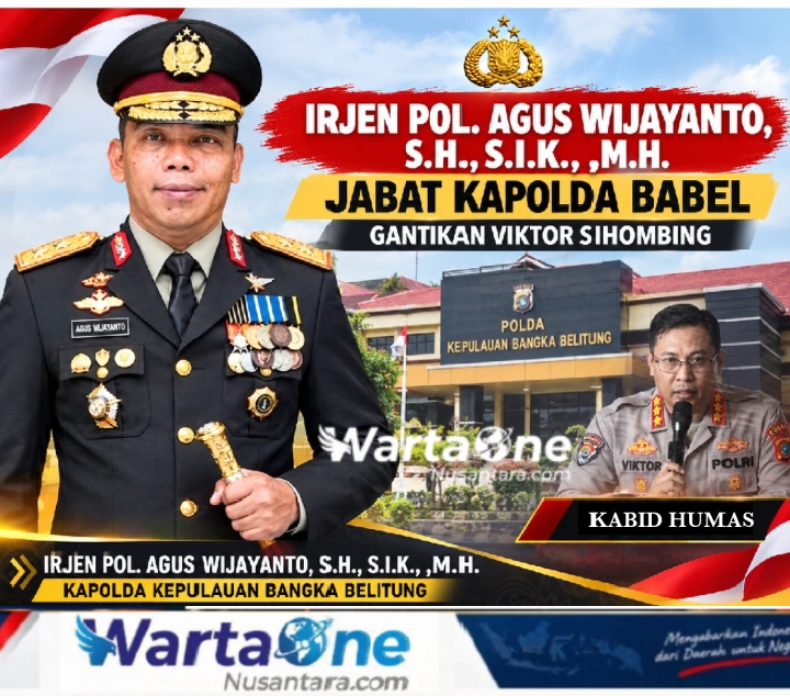Irjen Pol. Agus Wijayanto, S.H., S.I.K., M.H. Jabat Kapolda Babel Gantikan Viktor Sihombing
