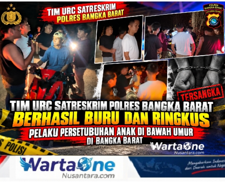 Tim URC Satreskrim Polres Bangka Barat Berhasil Buru dan Ringkus Pelaku Persetubuhan Anak di Bawah Umur di Bangka Barat