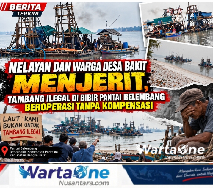 Nelayan dan Warga Desa Bakik Menjerit, Tambang Ilegal di Bibir Pantai Belembang Beroperasi Tanpa Kompensasi