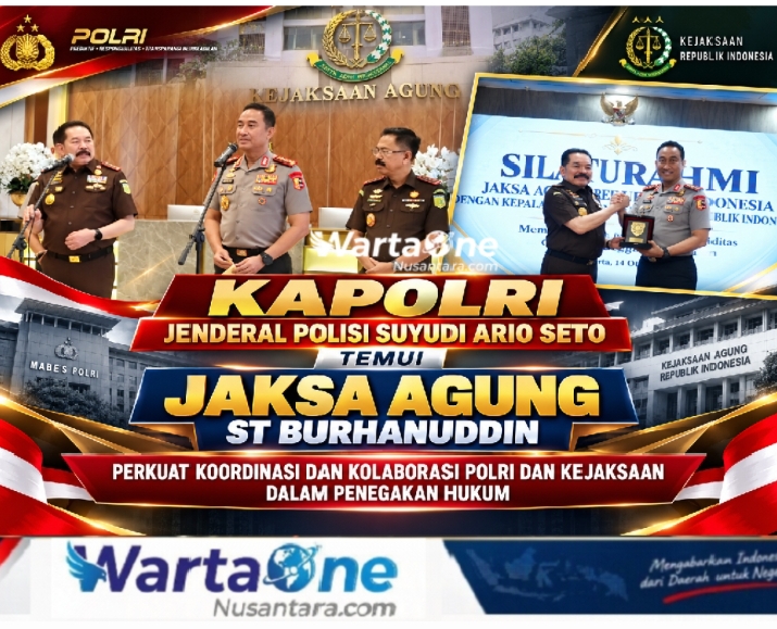 Kapolri Jenderal Polisi Suyudi Ario Seto Temui Jaksa Agung ST Burhanuddin, Perkuat Koordinasi dan Kolaborasi Polri dan Kejaksaan dalam Penegakan Hukum