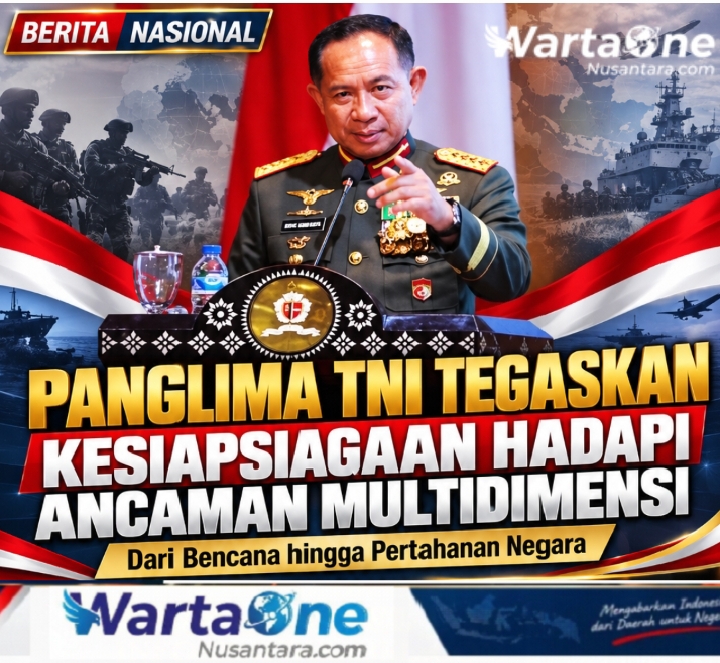 Panglima TNI Tegaskan Kesiapsiagaan Hadapi Ancaman Multidimensi, dari Bencana hingga Pertahanan Negara