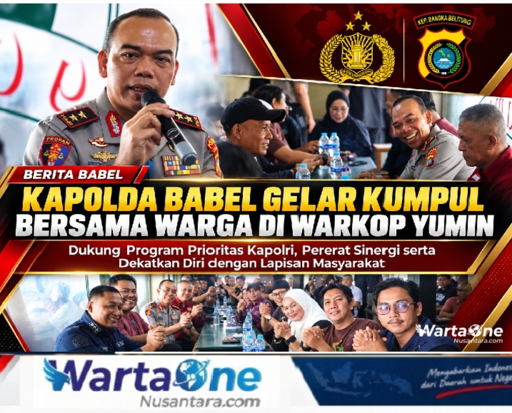 Kapolda Kep. Babel Kumpul Bersama Warga di Warkop Yumin, Dukung Program Prioritas Kapolri Pererat Sinergi Serta Dekatkan Diri Dengan Lapisan Masyarakat