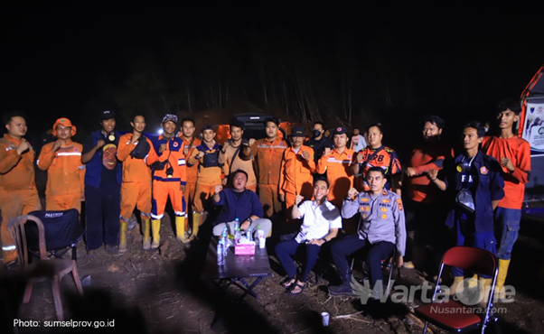 Perkuat Sinergi Penanganan Karhutla, Gubernur Sumsel dan Bupati OKI Bermalam di Posko Jungkal